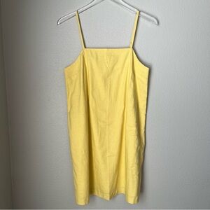 Banana Republic Factory Yellow Cotton/Linen Mini Dress Size Small